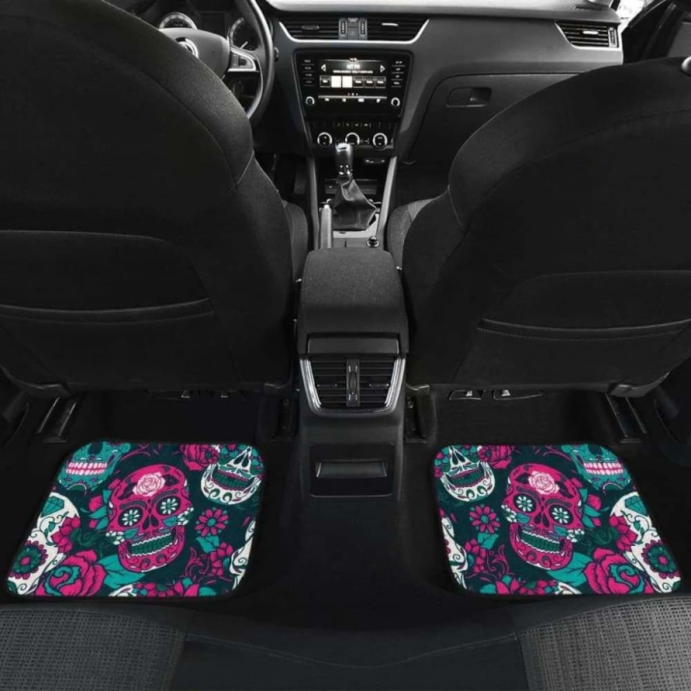 Gretta Skully Car Mats - Sugar Skull - Pinkish 101207