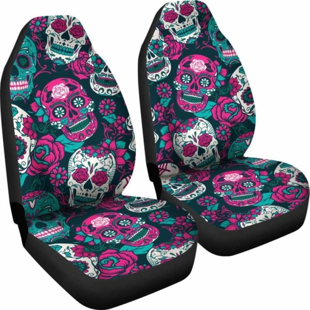 Gretta Skully Car Seat Covers - Sugar Skull - Pinkish 101207