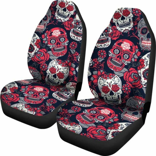 Gretta Skully Car Seat Covers - Sugar Skull - Red 101207