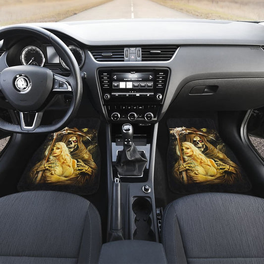 Grim Reaper And Girl Car Accessories Car Floor Mats 210603 - YourCarButBetter