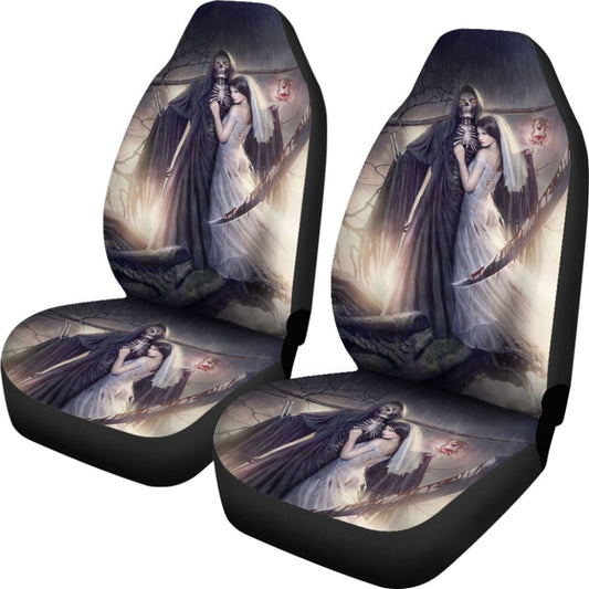 Grim Reaper And Girl Car Seat Covers 210603 - YourCarButBetter
