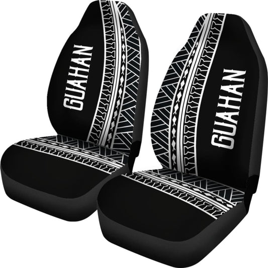 Guahan Modern Tribal Black Car Seat Covers 093223 - YourCarButBetter