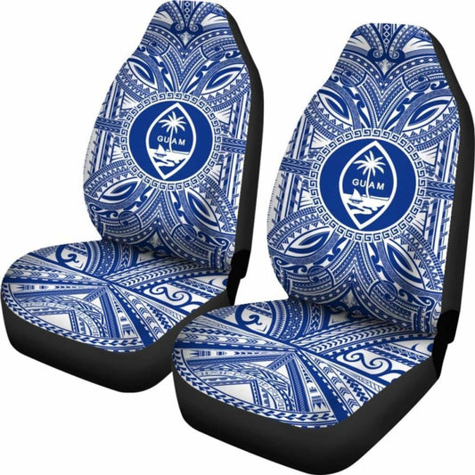 Guam Car Seat Cover - Guam Coat Of Arms Polynesian Flag Color 105905 - YourCarButBetter