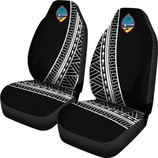 Guam Modern Tribal Black Car Seat Covers 093223 - YourCarButBetter