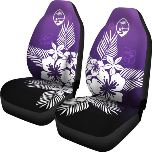 Guam Tropical Hibiscus Purple Car Seat Covers 093223 - YourCarButBetter