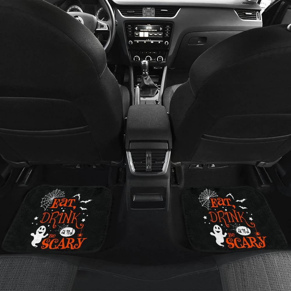 Halloween Eat Drink and Be Scary Car Floor Mats 211501 - YourCarButBetter