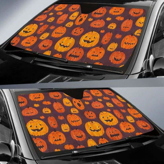 Halloween Pumpkins Car Auto Sun Shades 085424 - YourCarButBetter