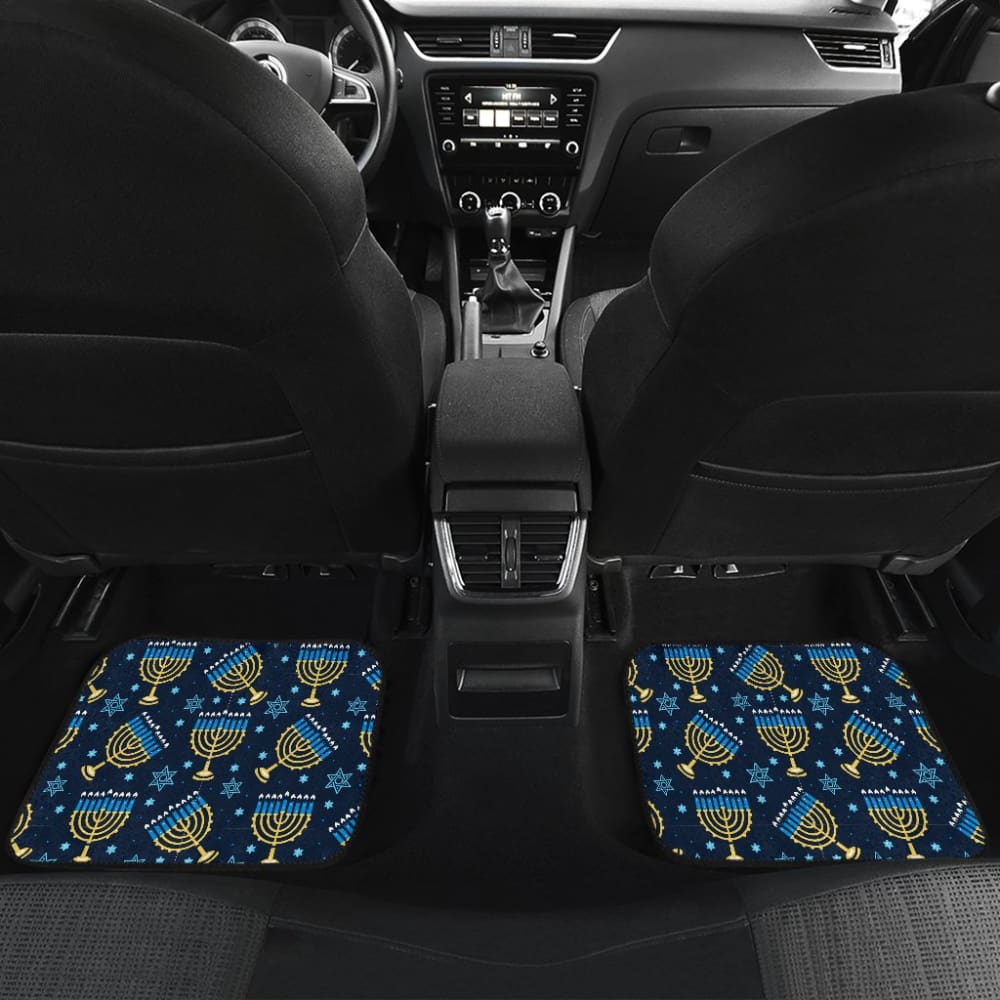 Hanukkah Blue Print Pattern Car Floor Mats 210201 - YourCarButBetter