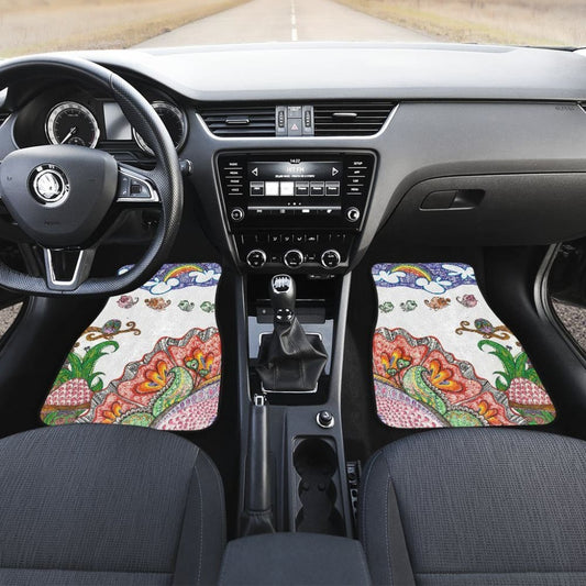 Happy Owls Car Floor Mats 094209 - YourCarButBetter