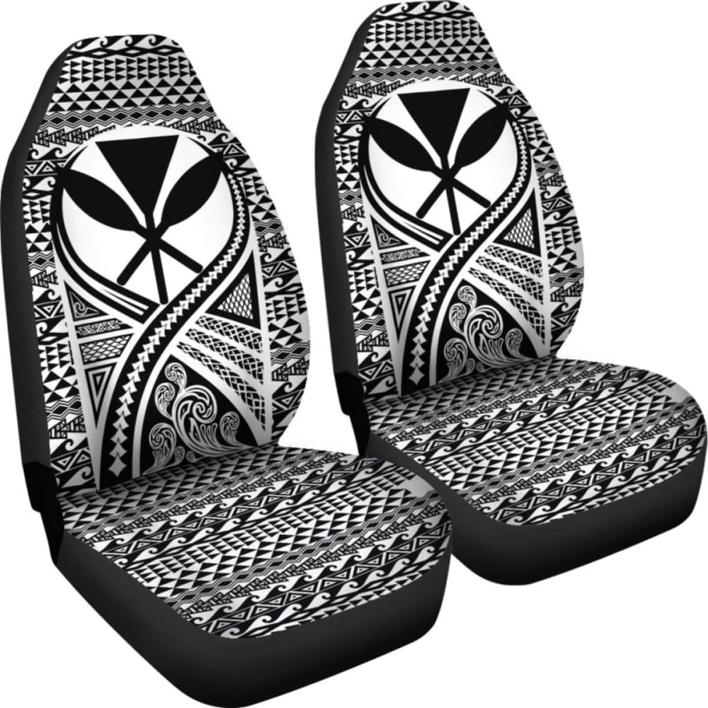 Hawaii Car Seat Cover - Hawaii Kanaka Maoli Polynesian Tattoo Black - 105905 - YourCarButBetter