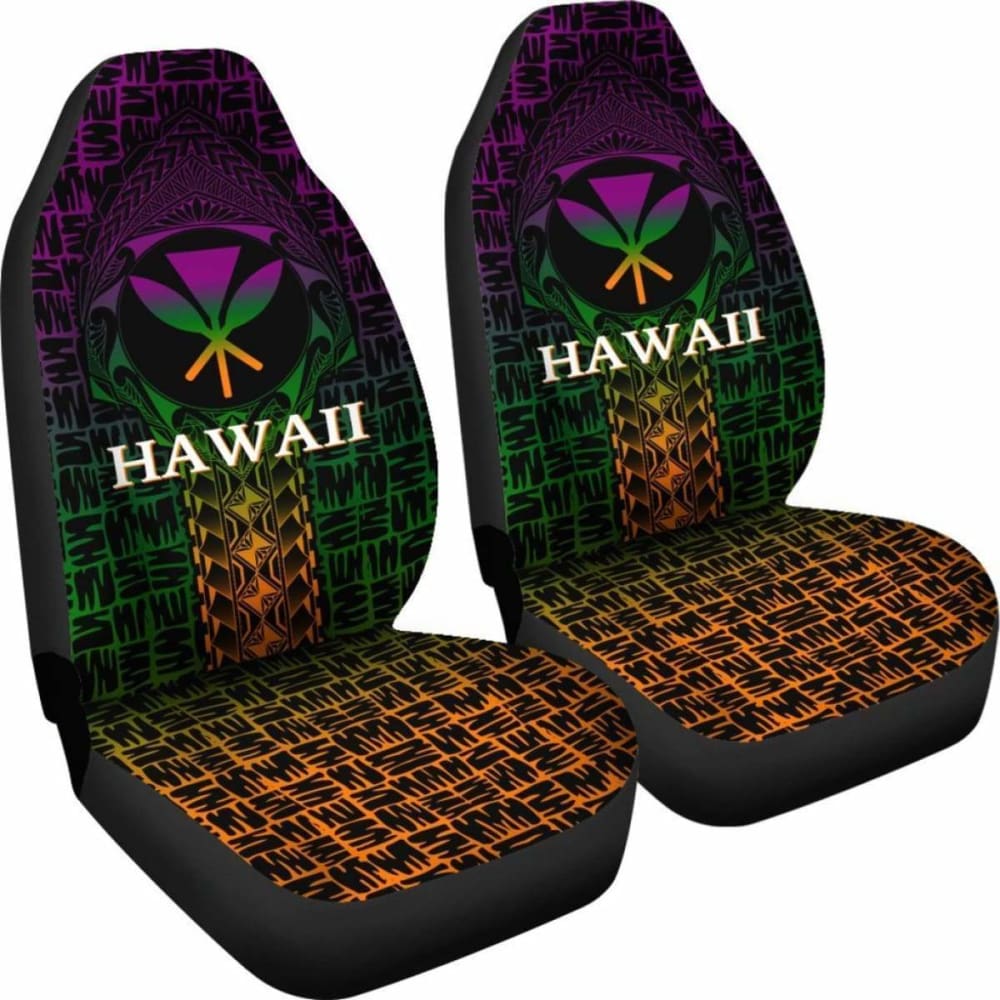 Hawaii Car Seat Covers - Kanaka Maoli Rocket Style (Reggae) 105905 - YourCarButBetter