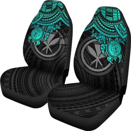 Hawaii Car Seat Covers Polynesian Kanaka Maoli Turquoise Turtle Hibiscus 103131 - YourCarButBetter