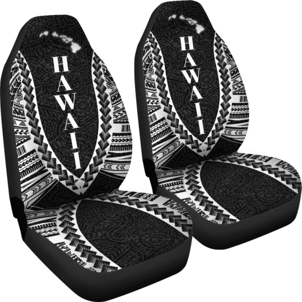Hawaii Car Seat Covers - Polynesian Patterns And Map - 105905 - YourCarButBetter