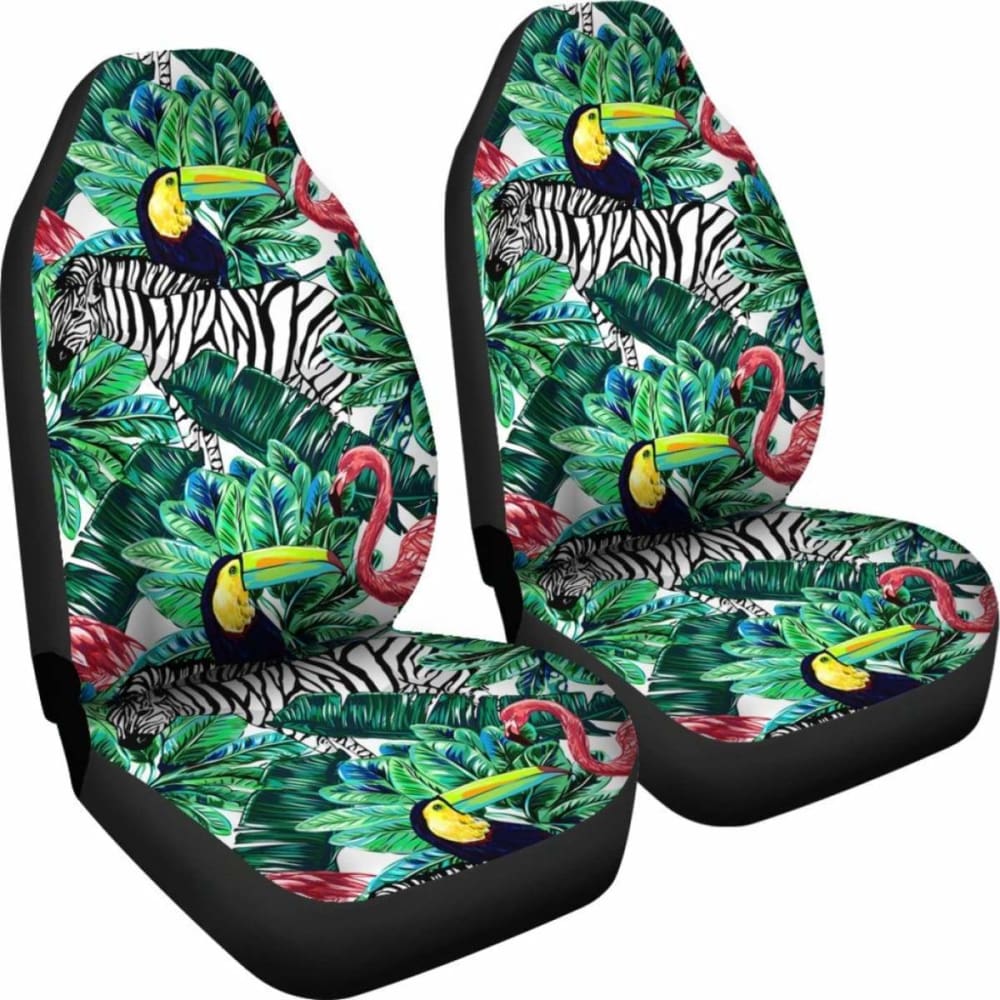 Hawaii Flamingo Zebra Toucan Tropical Car Seat Covers 201010