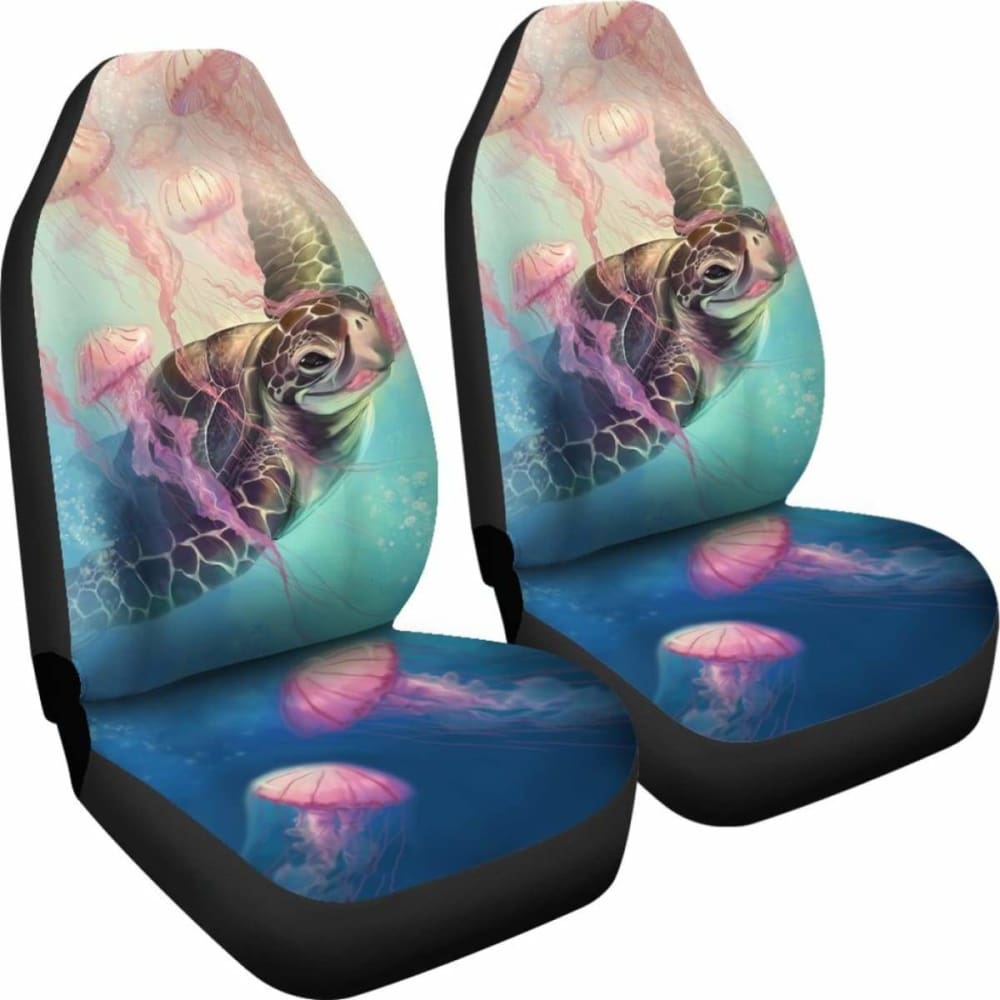 Hawaii Honu Turtle Jellyfish Car Seat Covers Best 091114 - YourCarButBetter
