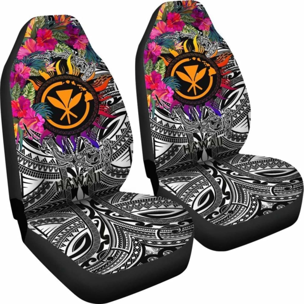 Hawaii Kanaka Maoli Car Seat Covers - Hibiscus Flowers & Patterns - 232125 - YourCarButBetter