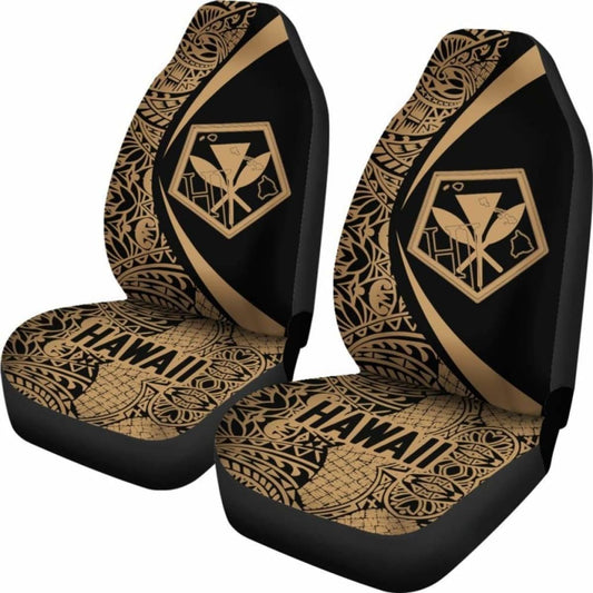 Hawaii Kanaka Polynesian Car Seat Covers - Circle Style Golden - Amazing 105905 - YourCarButBetter