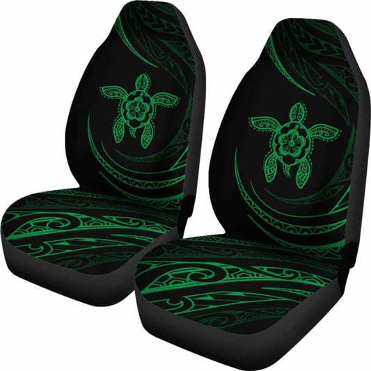 Hawaii Turtle Hibiscus Car Seat Covers - Green - Best Look - 091114 - YourCarButBetter