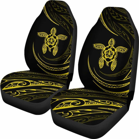 Hawaii Turtle Hibiscus Car Seat Covers - Yellow - Best Look - 091114 - YourCarButBetter