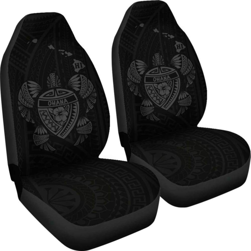 Hawaii Turtle Hibiscus Map Car Seat Covers - Grey - New - 091114 - YourCarButBetter