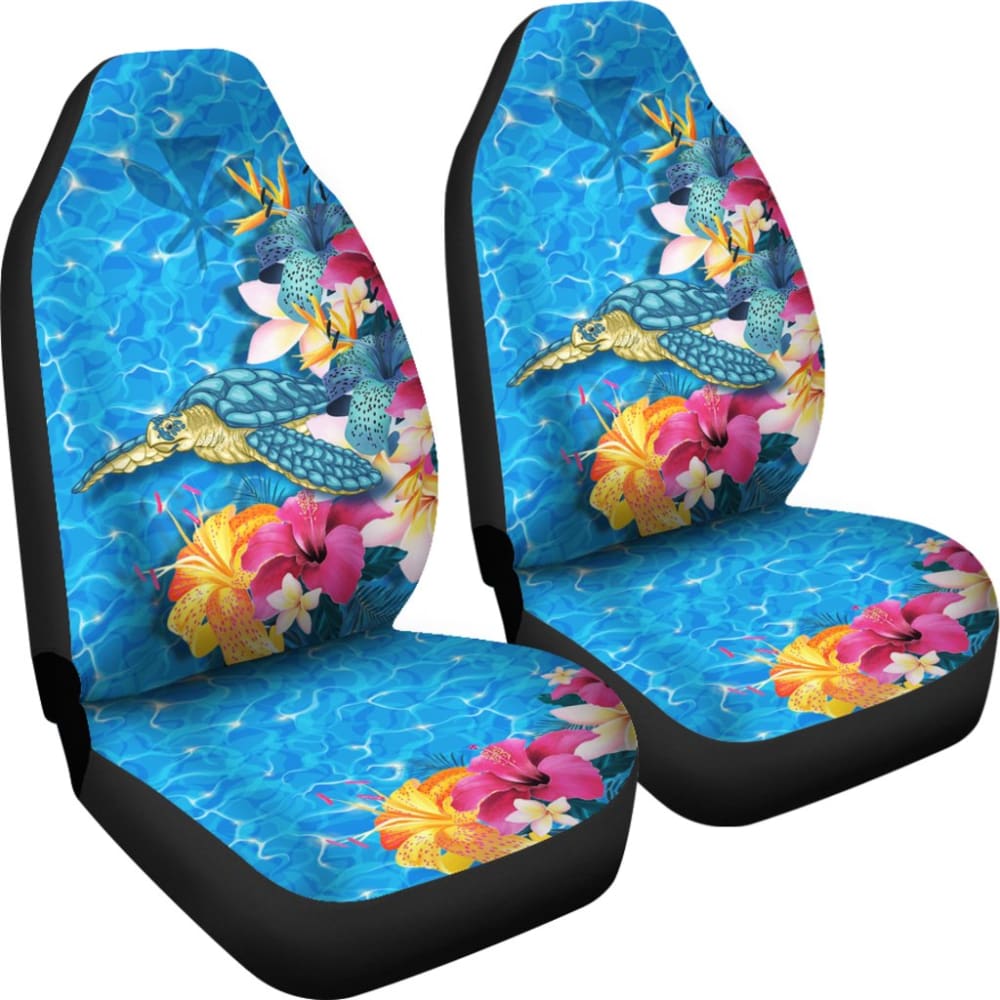 Hawaii Turtle Kanaka Maoli Hibiscus Car Seat Covers 210803 - YourCarButBetter