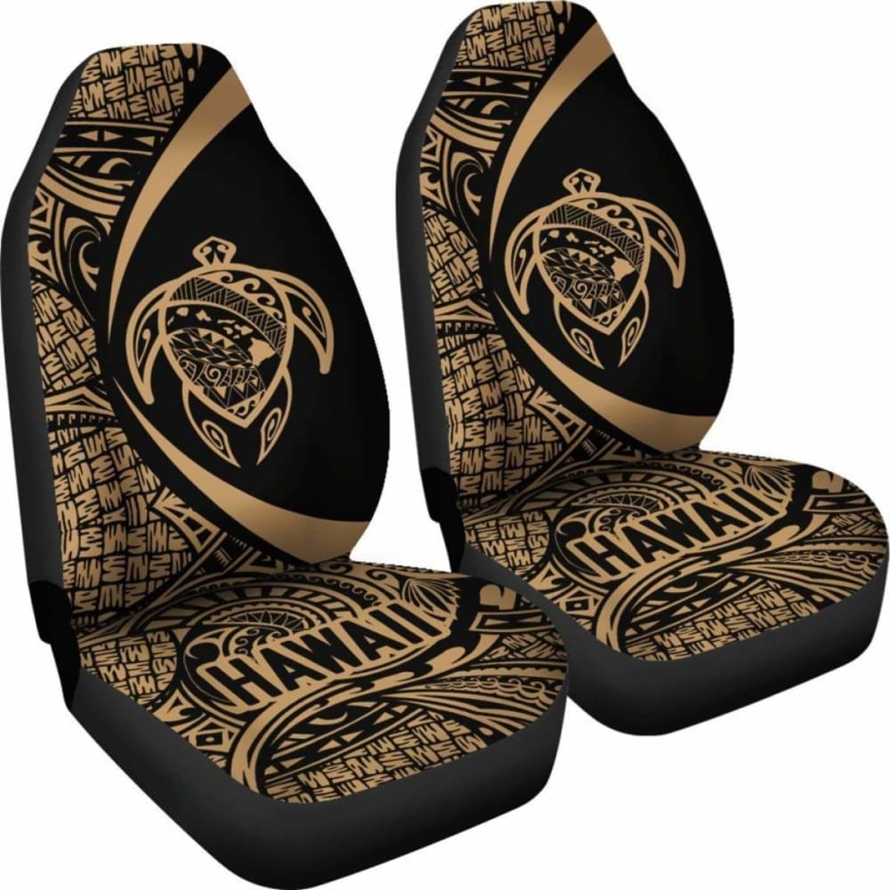 Hawaii Turtle Map Polynesian Car Seat Covers - Gold - Best Look - New 091114 - YourCarButBetter