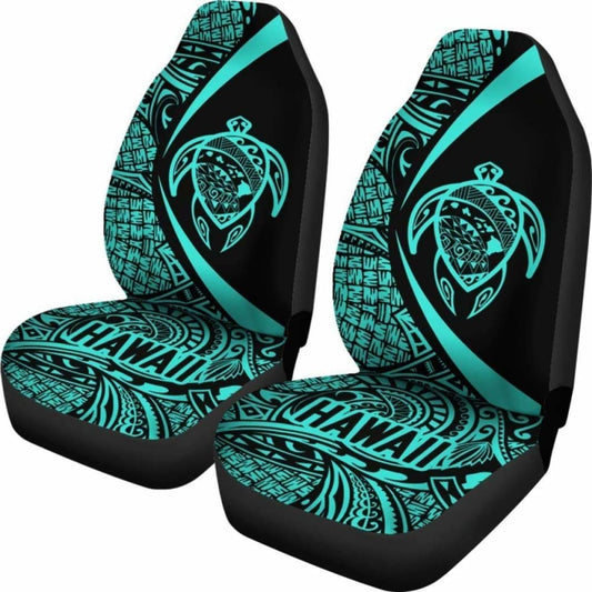 Hawaii Turtle Map Polynesian Car Seat Covers - Turquoise - Best Look - New 091114 - YourCarButBetter