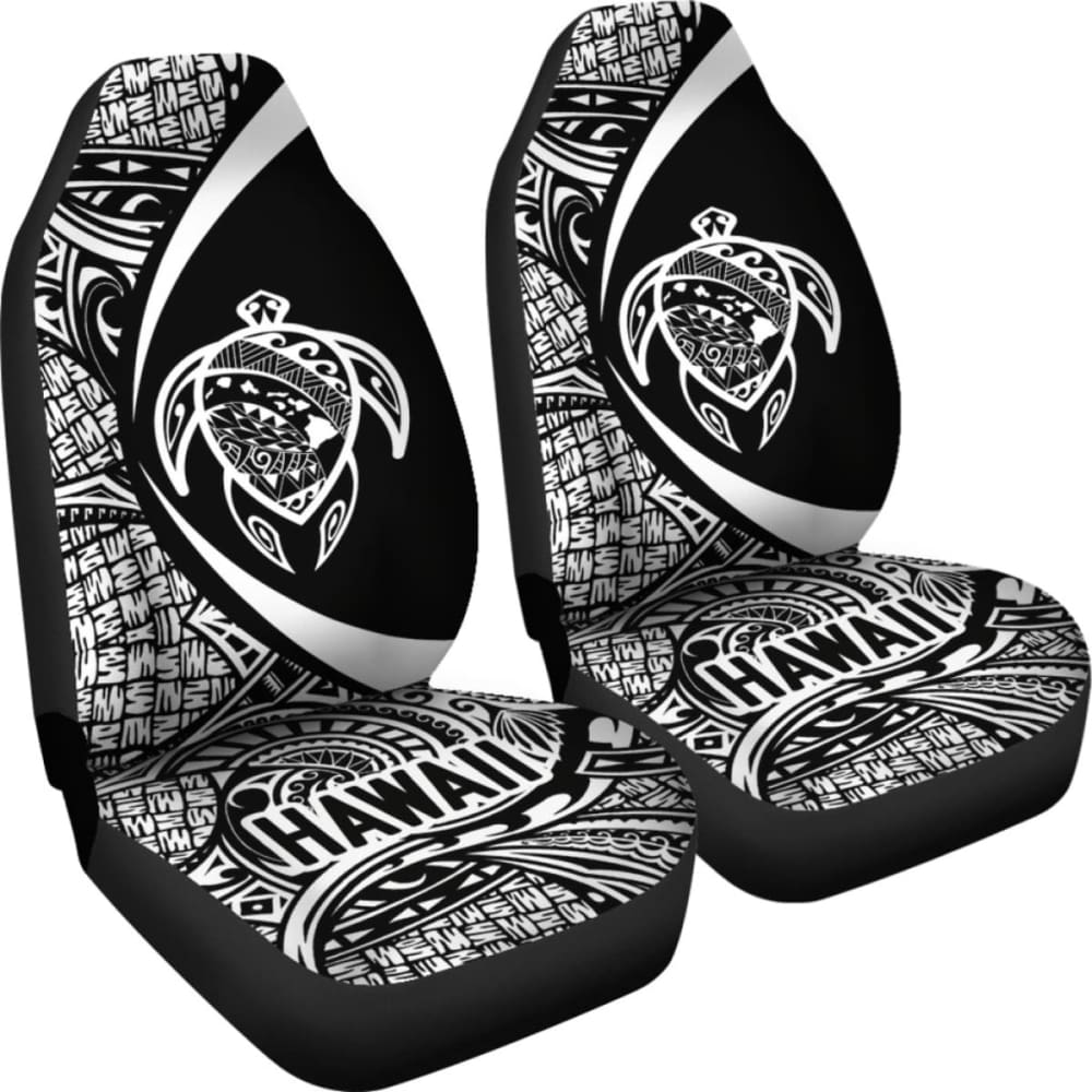 Hawaii Turtle Map Polynesian Car Seat Covers - White - Best Look - New 091114 - YourCarButBetter