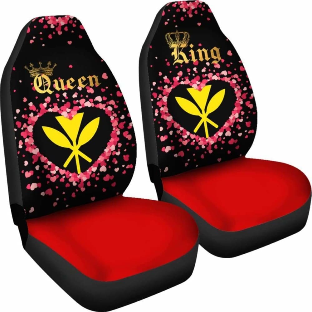 (Hawaiian) Kanaka Maoli Car Seat Cover Couple King Queen 105905 - YourCarButBetter