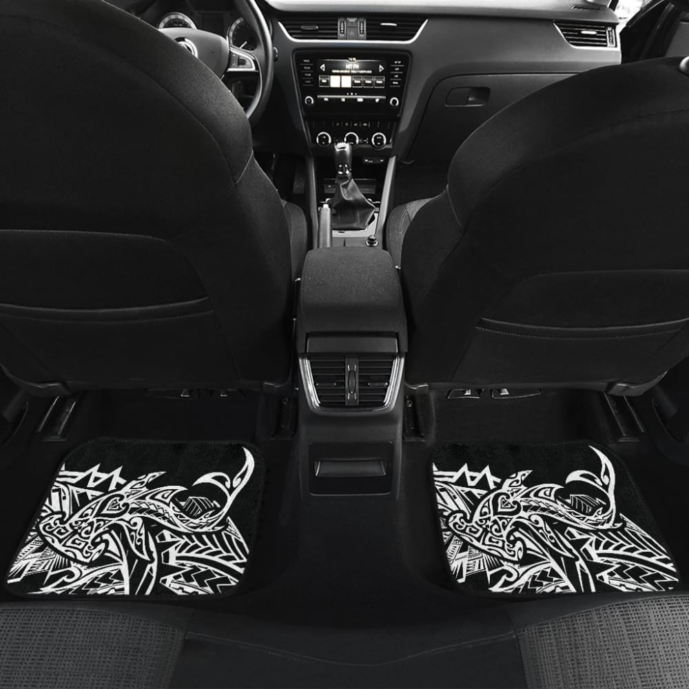 Hawaiian Polynesian Hammerhead Shark Tattoo Car Floor Mats 211405 - YourCarButBetter