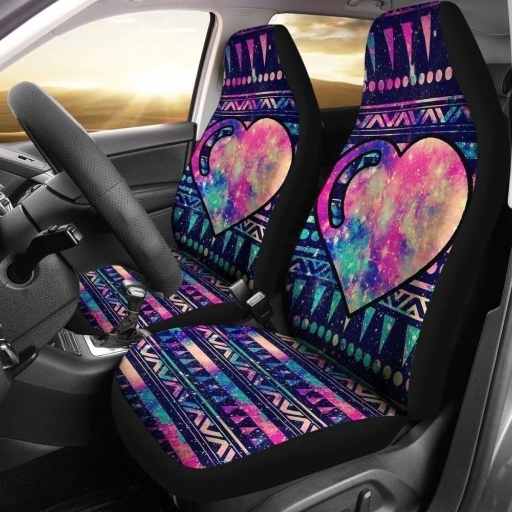 Heart Hippie Colorful Car Seat Covers 174914 - YourCarButBetter