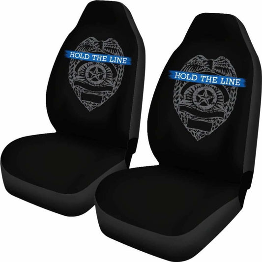 Hold The Line Police Car Seat Covers Amazing Gift Ideas 101819 - YourCarButBetter