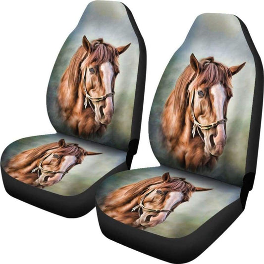 Horse Car Seat Cover Brown Horse 170804