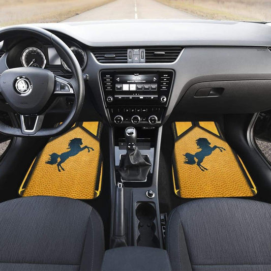 Horse Metallic Texture Style Printed Car Floor Mats Custom 2 210303