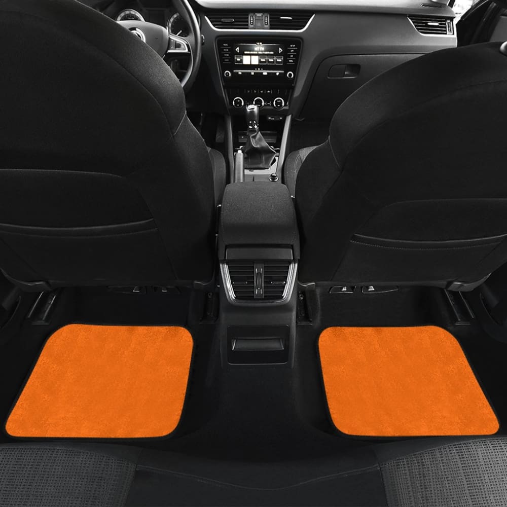 Horse Silhouette Orange Car Floor Mats 211602