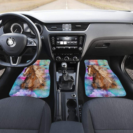 Horse Vintage Mandala Car Floor Mats 210303