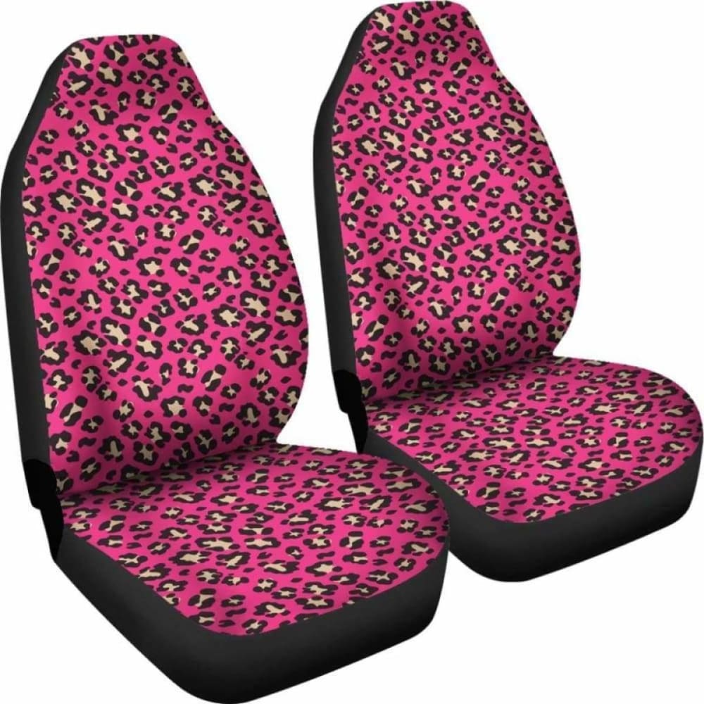 Hot Pink And Tan Leopard Print Car Seat Covers 092813 - YourCarButBetter