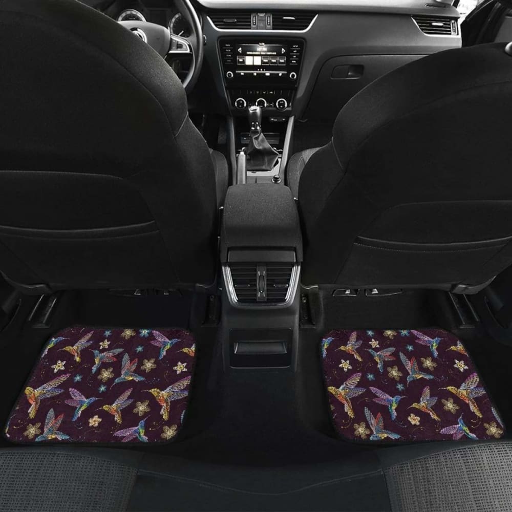 Hummingbird Pattern Print Design 04 Front And Back Car Mats 174914 - YourCarButBetter