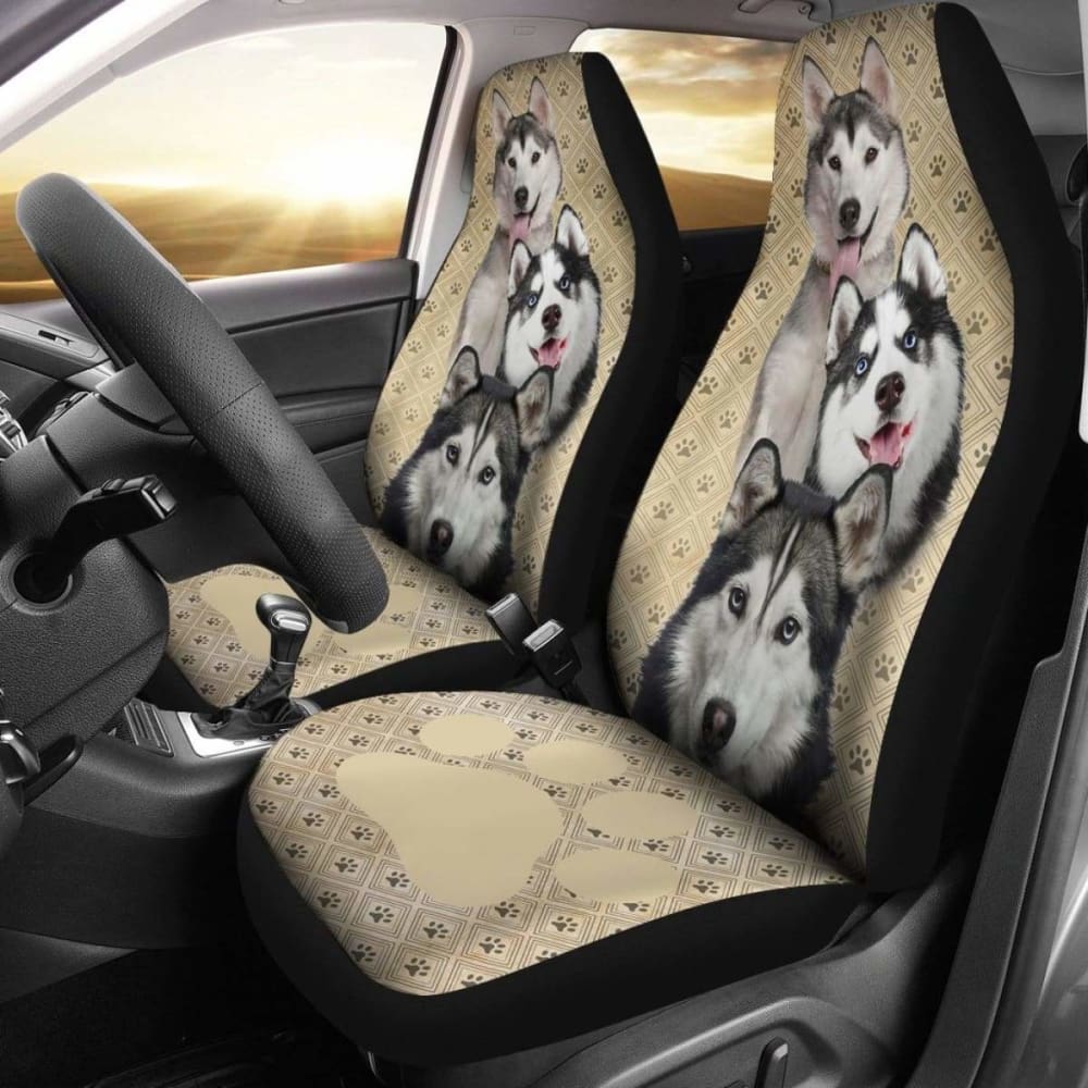 Husky Dog Car Seat Covers Funny Decor Your Car Seat 160830 - YourCarButBetter