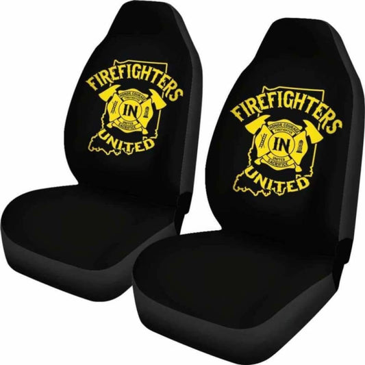 Indiana Firefighters United Car Seat Covers 101211
