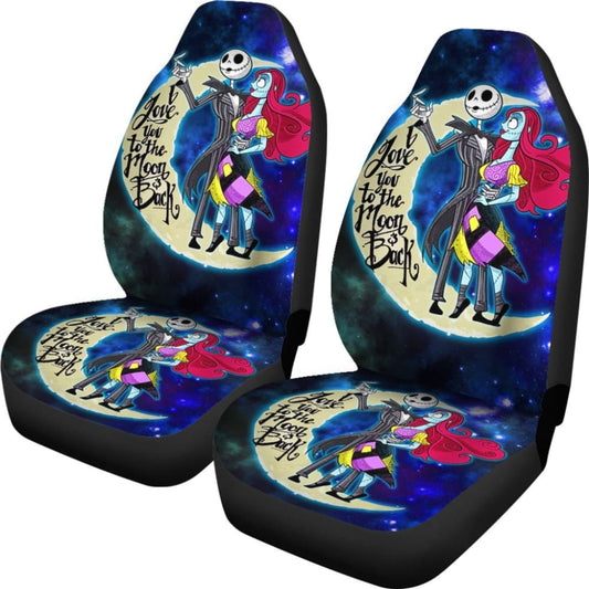 Jack & Sally Car Seat Covers The Nightmare Before Christmas H041420 101819 - YourCarButBetter