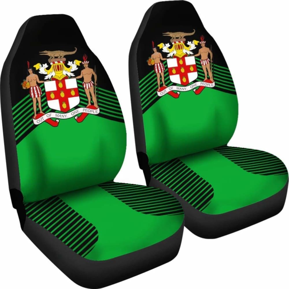 Jamaica Green Coat Of Arms Car Seat Covers Amazing 161012