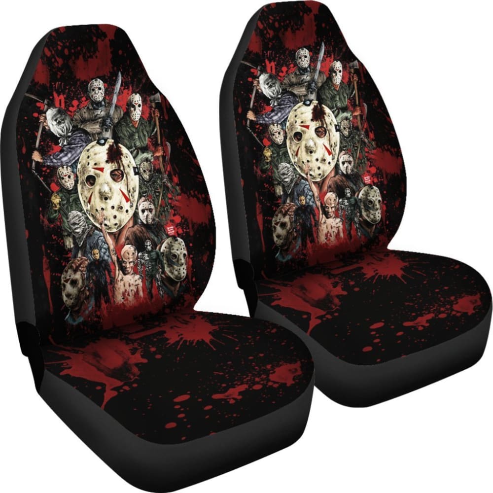 Jason Voorhees Car Seat Covers Horror Movie Fan Gift 101819 - YourCarButBetter