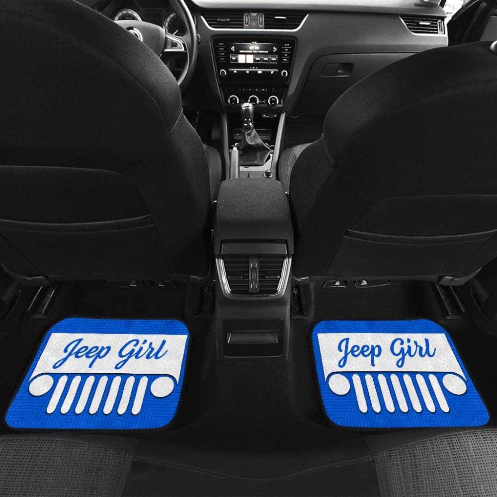 Jeep Girl Car Floor Mats Blue Pattern 211001 - YourCarButBetter