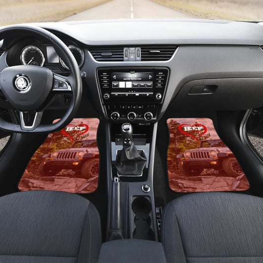 Jeep Girl Red Themed Car Floor Mats 211703 - YourCarButBetter