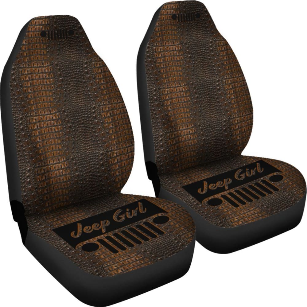 Jeep Girl Seat Cover - Alligator Dark Tan 101819 - YourCarButBetter
