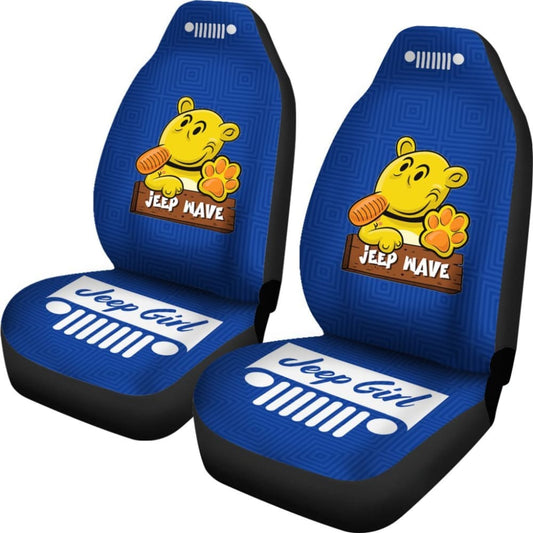 Jeep Girl-Seat Cover-Jeep Jeep-Blue Pattern 101819 - YourCarButBetter