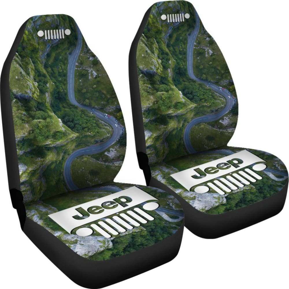 Jeep Grill Seat Cover - Winding Road 101819 - YourCarButBetter