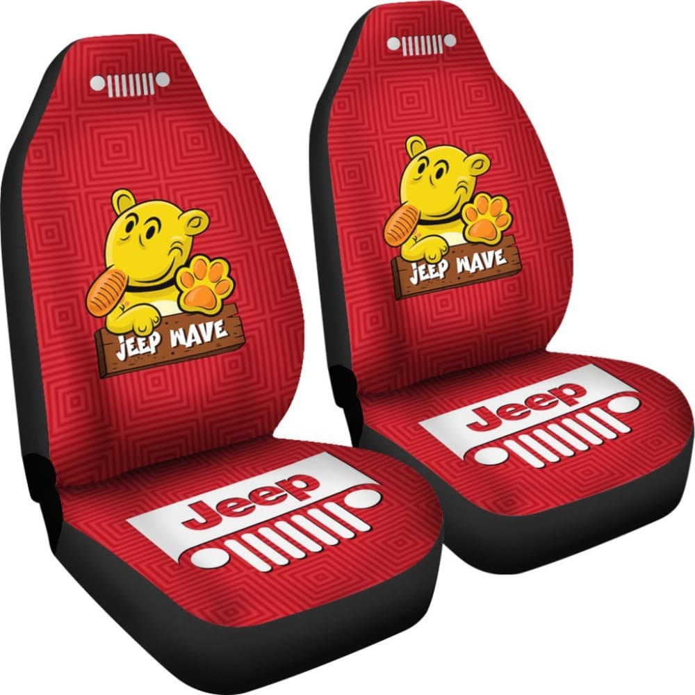 Jeep Grill Seat Covers-Eugene The Jeep-Red 101819 - YourCarButBetter