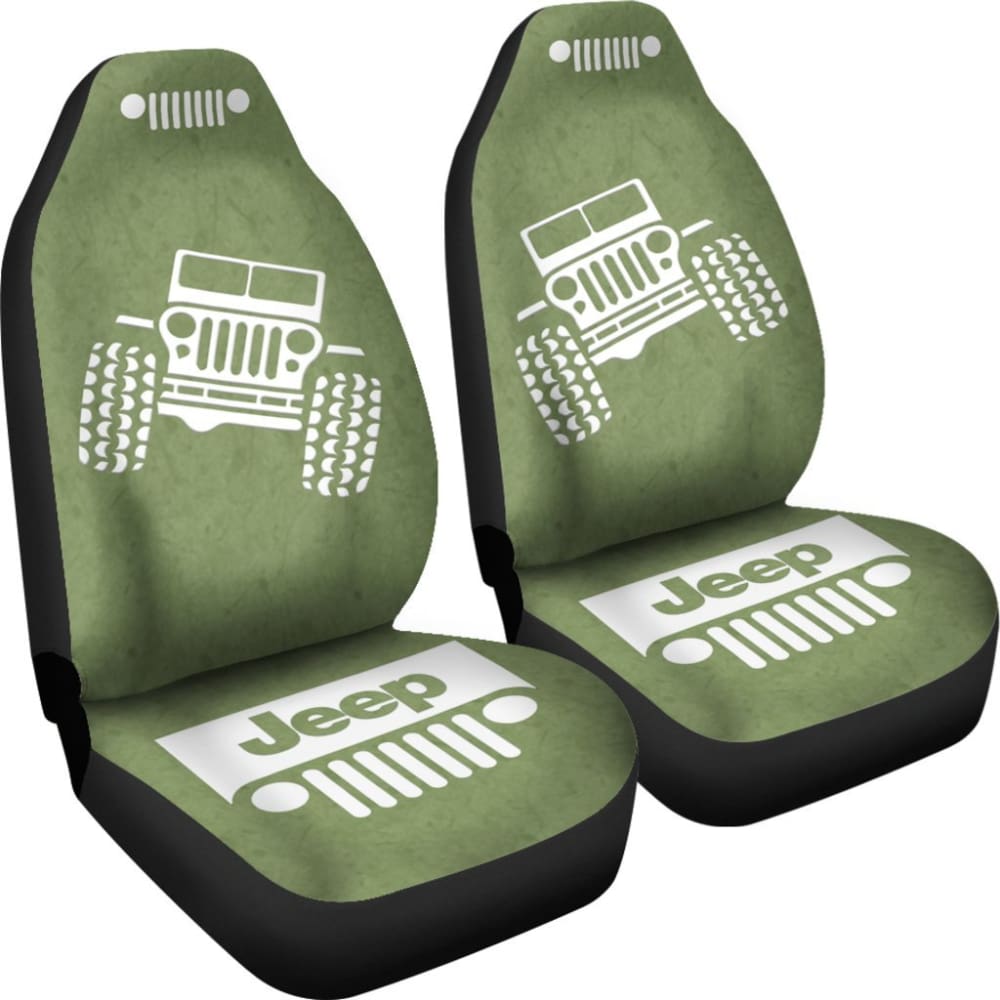 Jeep Offroad - Car Seat Cover Blue White Fiber1 Pattern 101819 - YourCarButBetter